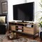 Baxton Studio Reid Industrial Oak Finished Wood and Black Metal 2-Drawer TV Stand 162-10294 - alternate 2